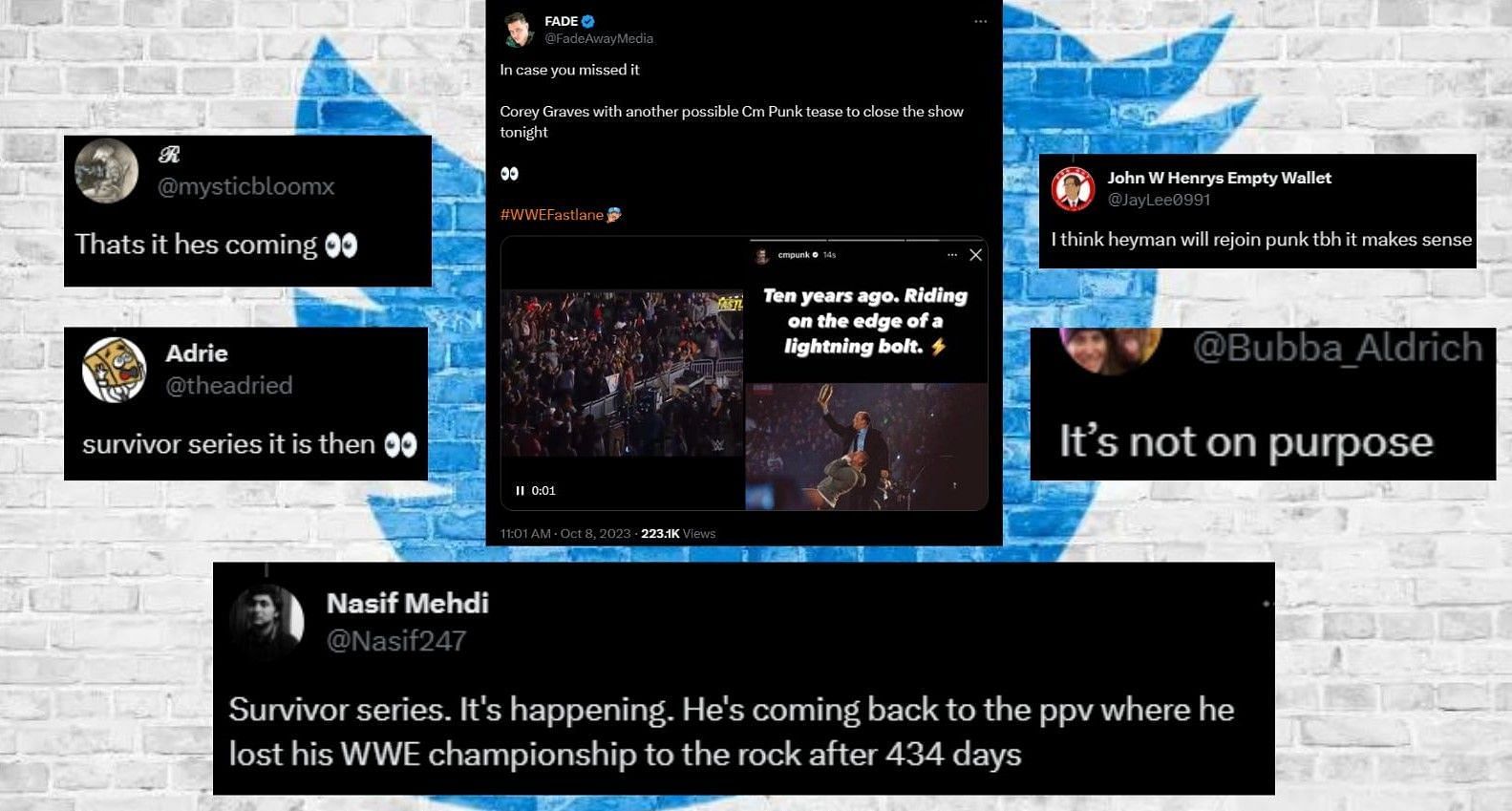 The WWE Universe went into a frenzy after Corey Graves' subtle reference during Fastlane 2023